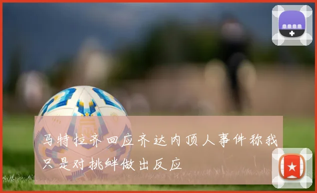 马特拉齐回应齐达内顶人事件称我只是对挑衅做出反应